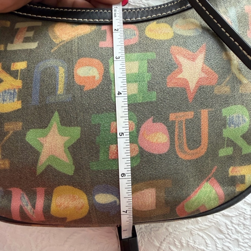 Dooney & Bourke Black rainbow Graffiti Print Shoulder Bag - Picture 5 of 9